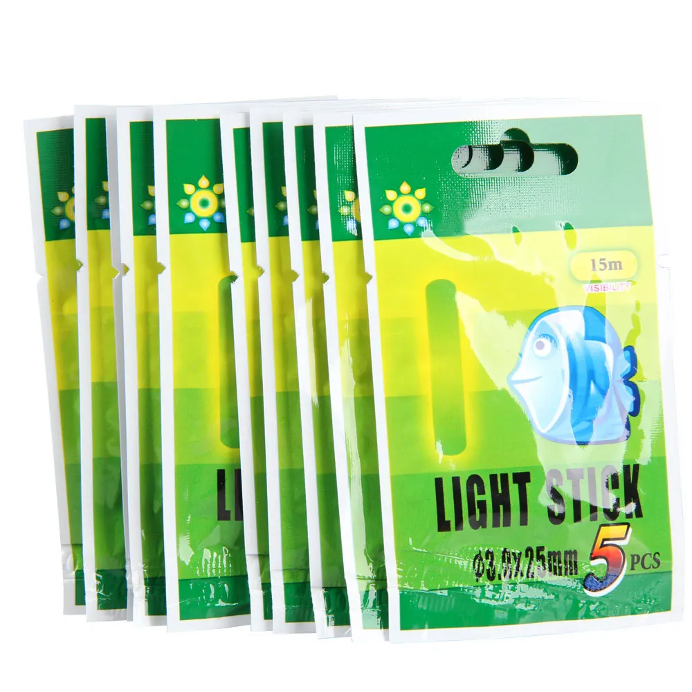 50 Pcs الصيد تعويم Lightstick ضوء قضيب تعويم ليلي توهج في الظلام عصا Pesca معدات الصيد اكسسوارات