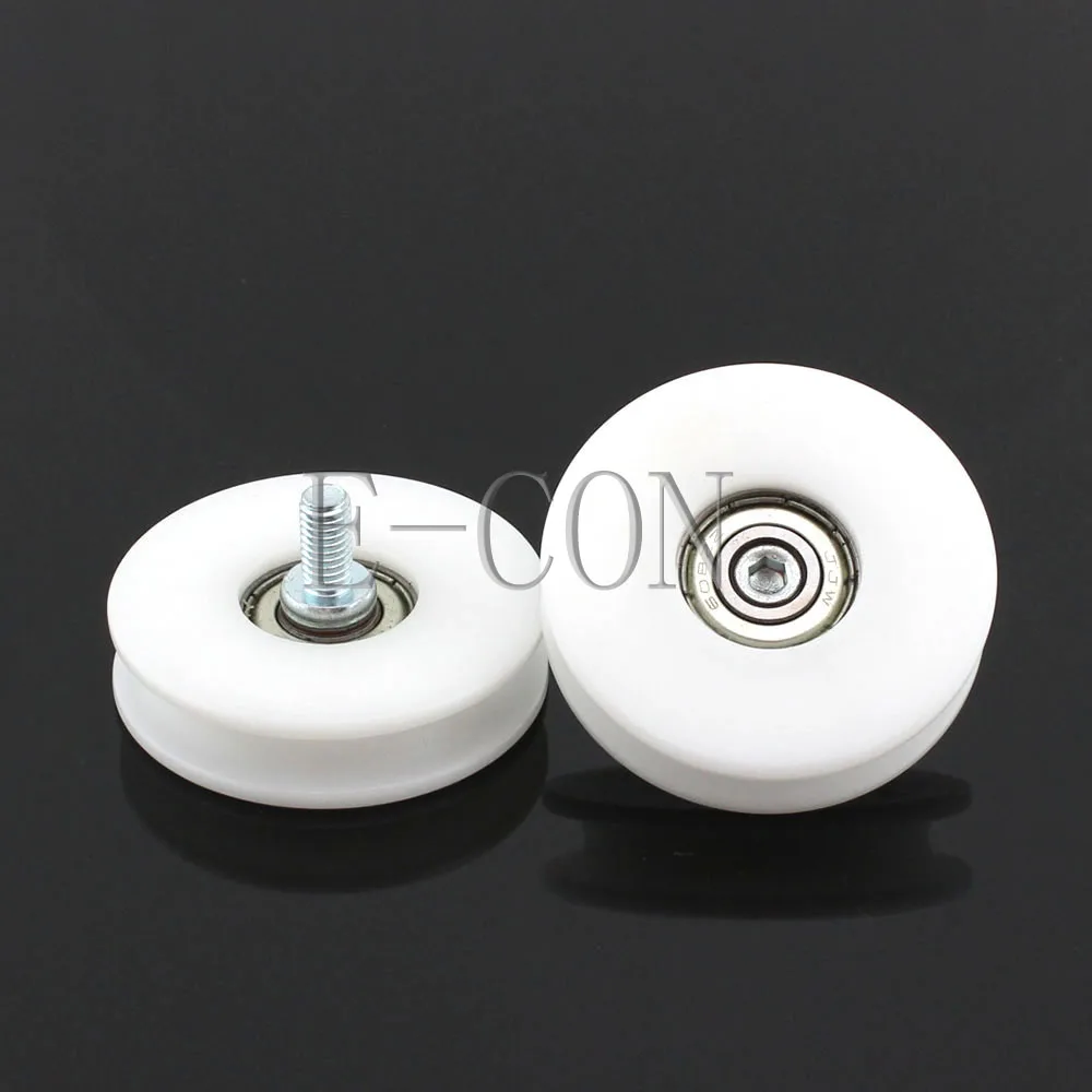 

1/2/5/10PCS U plastic Embedded 608 Groove Width 7mm Screw M8 Ball Bearings