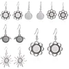 10pcs DIY Zinc Alloy Dangle Earrings Settings Hooks 12mm Cabochon Base Setting For Women Jewelry Making Handmade Crafts Supplies ► Photo 1/6