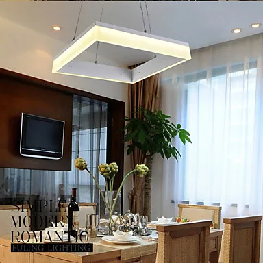 Creative Square Acrylic Droplight Modern LED Pendant Light Fixtures For Living Dining Room Hanging Lamp Indoor Lighting