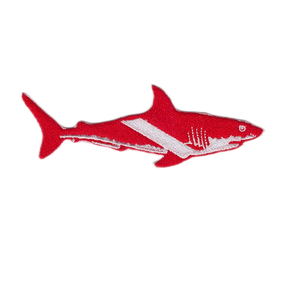 

New Products GREAT WHITE SHARK EMBROIDERED PATCH SCUBA DIVING iron-on DIVER DOWN EMBLEM GIFT cute
