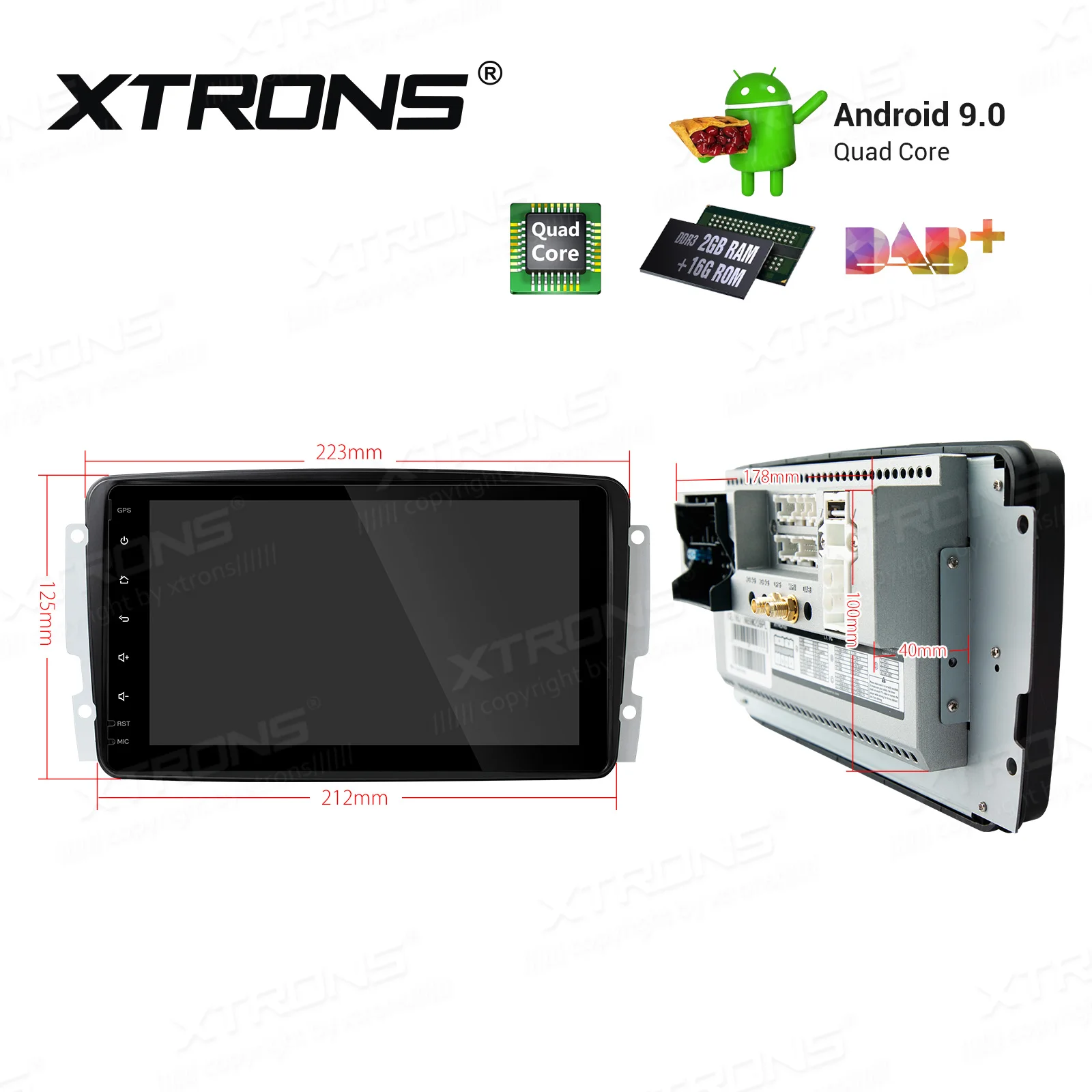 Discount XTRONS Android 9.0 unit Car Stereo Player for Mercedes Benz W168 W203 W209 C209 W463 Viano Vito Plug & Play Design GPS NO DVD 5