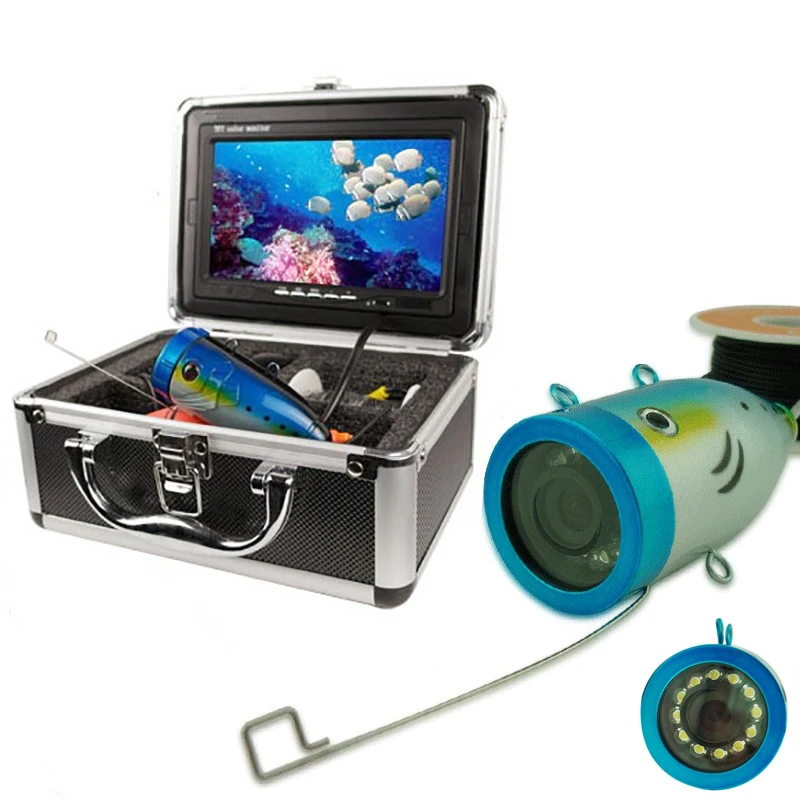 800TVL 12pcs white brignt /IR LED light 7" TFT LCD Underwater fishing Camera Fishing finder underwater Video Camera for Fishing