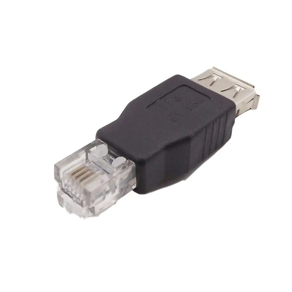 1 шт. USB 2 0 Тип A гнездо к RJ11 4 Pin 6P4C папа Ethernet сетевой телефонный разъем конвертер