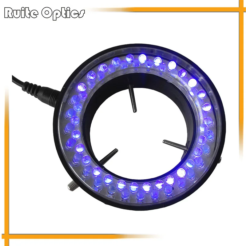 

Purple Color 60 Led Illuminated Ring Lamps for Stereo Biological Zoom Stereo Microscope with 220V or 110V Adapter