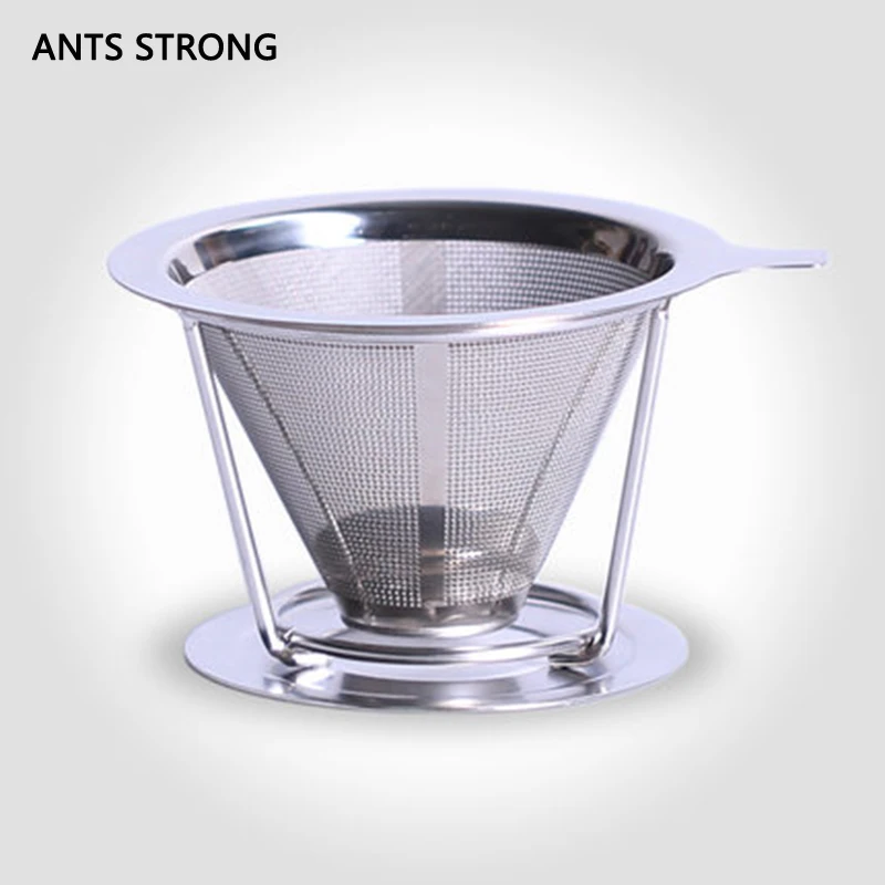 ANTS STRONG filter free paper coffee filter holder/stainless steel brew drip coffee tea filters