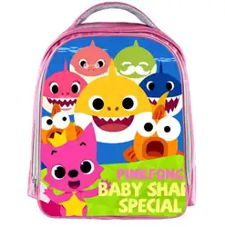 13 дюймов розовый Fong Baby Shark Школьный Рюкзак Для обувь девочек школьная сумка с рисунком мультфильм Стиль Bookbag для детей на заказ подарок