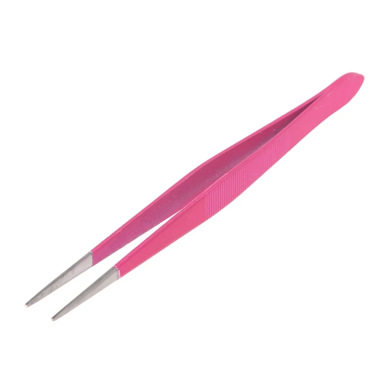 

2pcs Stainless Steel Nail Tools Eyelash Extension Tweezers Nippers Pointed Clip