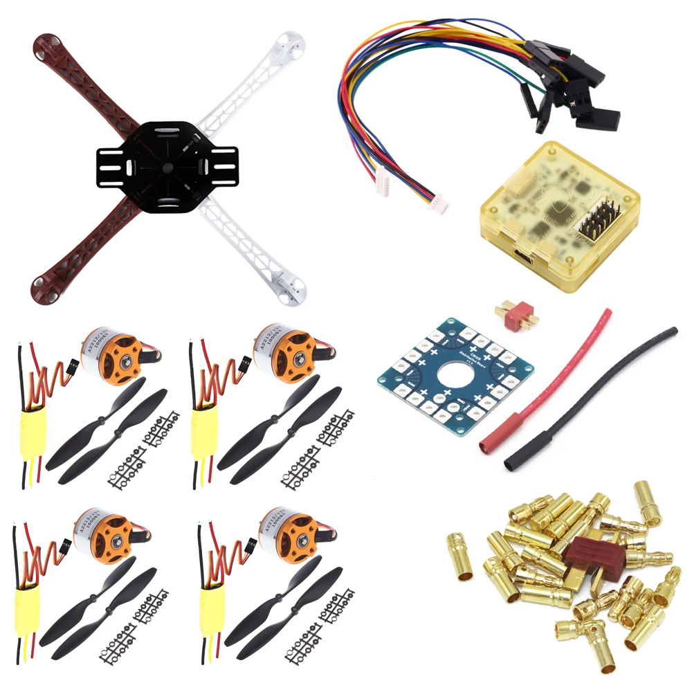 

F450 PCB Frame Kit With CC3D EVO Flight Controller & XXD A2212 1000KV Motor & 30A ESC & 1045 Props For Rc Quadcopter