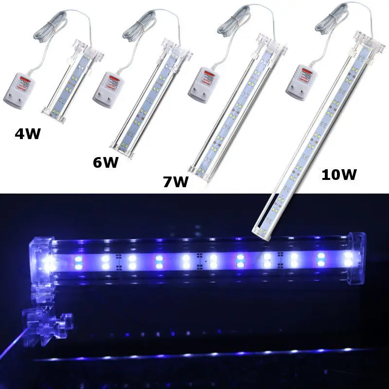 12/18/24/36 светодиодный аквариумный Светильник Зажим для выращивания растений в аквариум светильник ing сине-белые Лампа 220V