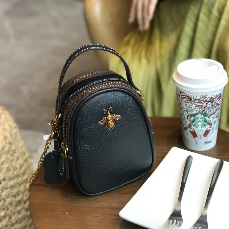 Fashion Korean version of the simple casual bee bags mini bags luxury handbags women bags designer oval female handbags