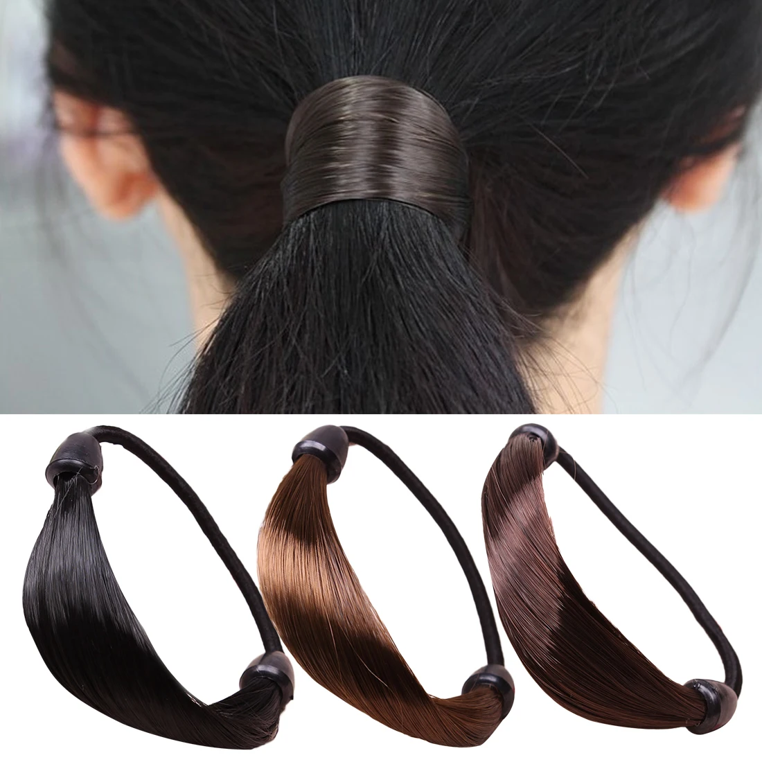 

Elastic Ring Hair Bands Hair Accessories Women Girls Tools Straight wig hair ring Circle Twisting Manual Rubber Head Rope
