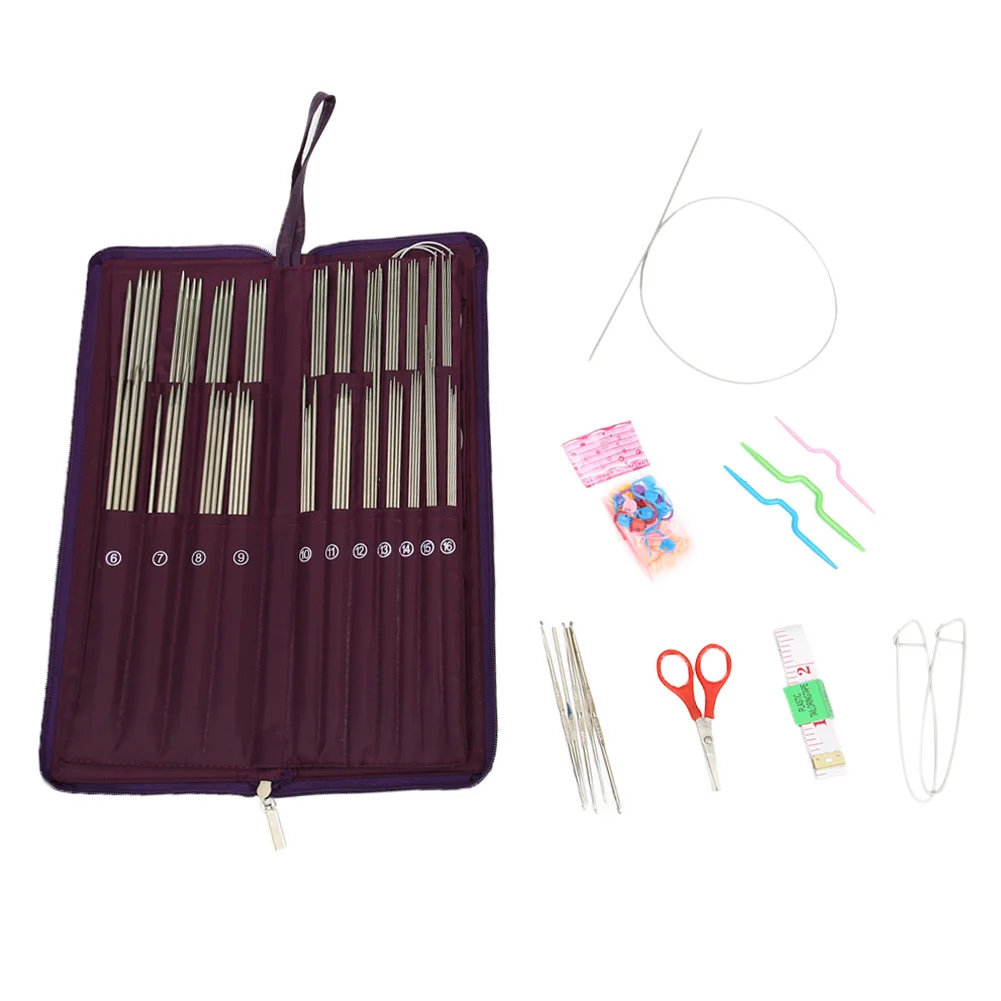 

Straight Needles Sweater Needle Knitted Toiletry Kit Knitting Circular Needle Hook Needle Sale WXV Sale