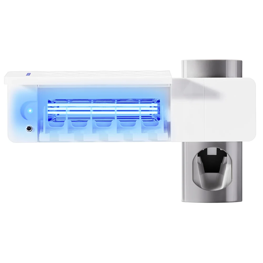 С антибактериальным покрытием UV светильник ультрафиолетового Зубная щётка стерилизатор Автоматический Диспенсер зубной пасты, для зубной щетки держатель для гигиены полости рта чистящее средство