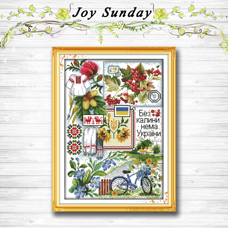 

Field scenery paintings dmc 14CT 11CT counted cross stitch kits embroidery set Needlework Set chinese cross stitch Home decor