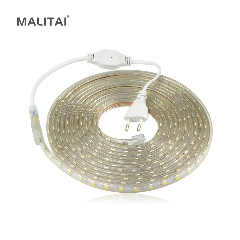 

1Set Waterproof IP67 Silicone Tube 5050SMD AC220V LED Strip light Tape 1M/2M/3M/4M/5M/6M/7M/8M/9M/10M/15M/25M With EU Power Plug