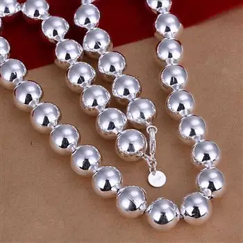 

Wholesale fashion jewelry necklace, 925 sterling silver 10mm hollow necklace. Nice jewelery quality good N161
