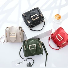 Сумка ведро сумка-мессенджер простой и стильный классический диких прилив кусок металла украшения автомобиля швейных ниток новая сумочка