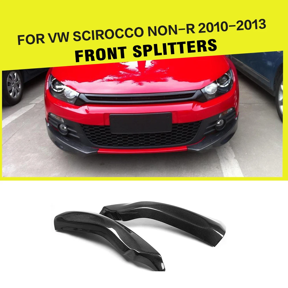 1Pair Carbon Fiber / FRP Car Front Bumper Splitters Flaps Aprons
