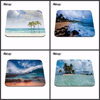 

High Quality 2017 Berserk Beautiful blue beach Background pattern Style Rectangular Rubber Notebook mouse pad