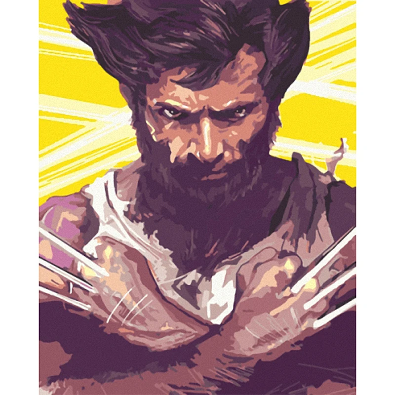 

Diy Digital Oil Painting By Number The Avengers Wolverine Superhero Unique Gift Picture Home Decoration Painting 40X50CM
