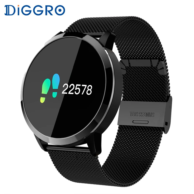 ekstensivt diameter genopretning Diggro Q8 Smart Watch Fitness Tracker OLED Color Screen Heart Rate monitor  Waterproof Smartwatch Men Women Fashion android watch