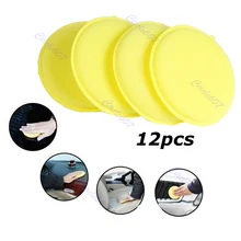 12 шт./упак. восковой полировальный Воск Пена Губка Аппликатор колодки для очистки автомобиля стекло автомобиля Стайлинг qyh