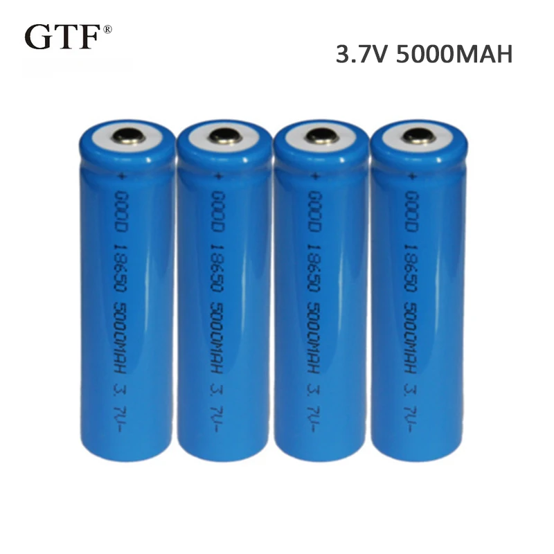 

4pcs 3.7V 5000mah 18650 Battery Li-ion Rechargeable Battery LED Flashlight Portable Devices Tools Lighting Tools battery