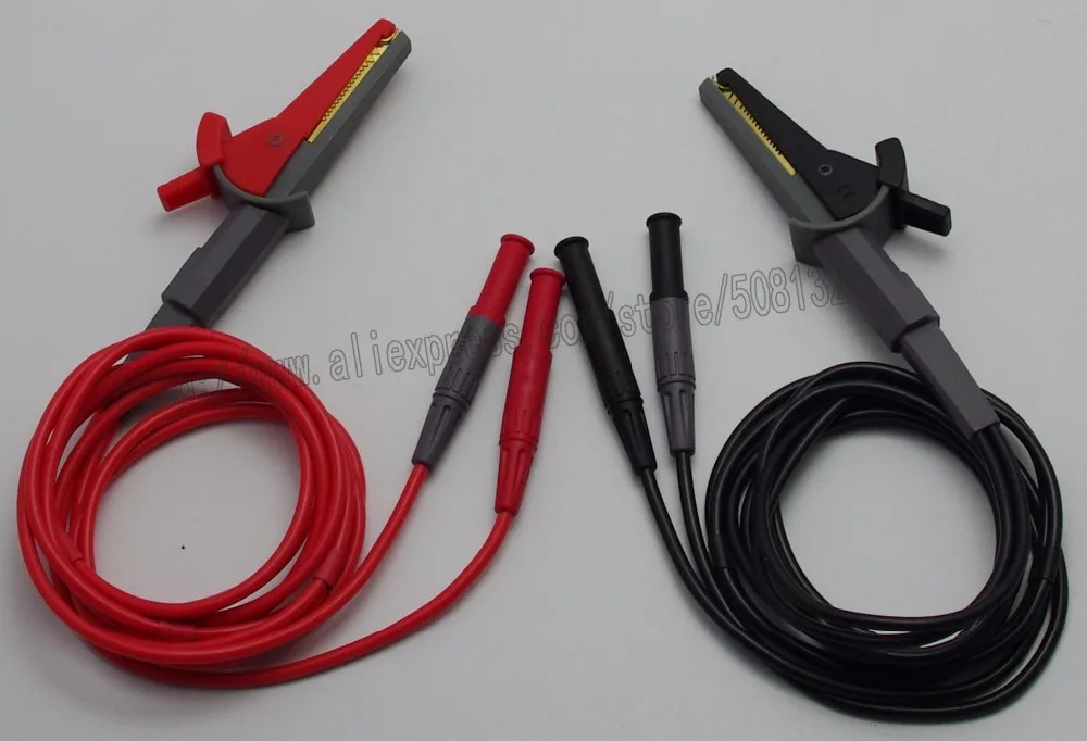 perfk in Reel Car 3 18 Gauge Wire Retractable Test Probe Leads Alligator Clips 6 Meters
