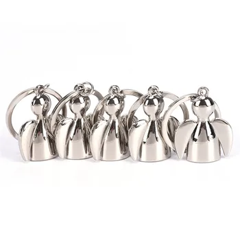 

Silver Plated Lovely Angel Keyrings Woman Bag Charms Car Key Rings Fashion Dolls Keychains Bag Accessories &Ornament