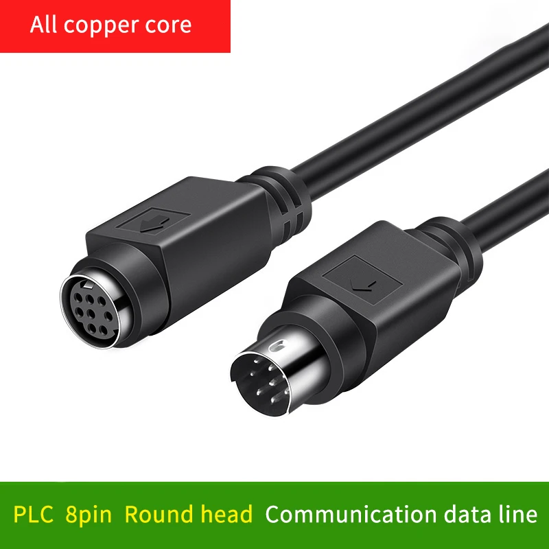 

Pure Copper PLC MD 8pin Connect Cable Male to Female Male to Male Data Cable 8-pin Round Head Communication Line