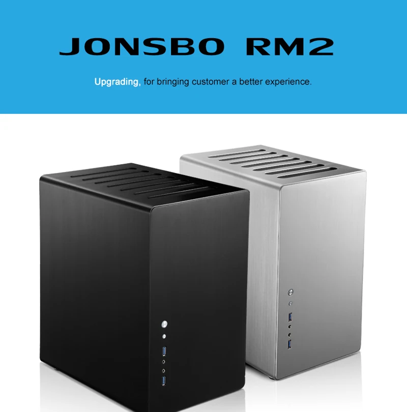 JONSBO RM2 компьютерный корпус Htpc шасси Diy настольный ПК корпус для ATX материнская плата поддержка GTX 1050 1080 видеокарта