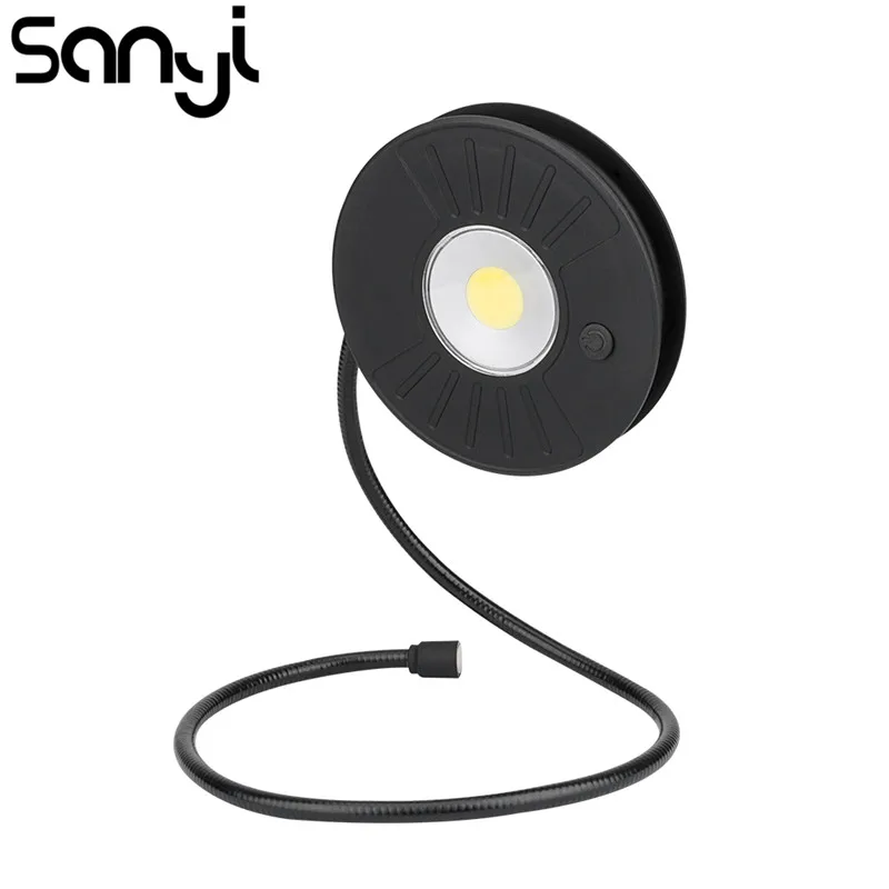 

SANYI Telescopic Flexible Neck Pick Up Tool Flashlight 4 Lighting Modes 3 COB LED Magnetic Torch Car Repair Lanterna