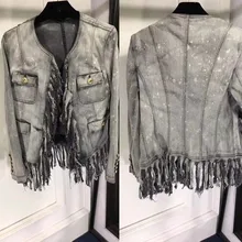 Deinm куртка для женщин bts high street пальто be old джинсовая куртка vidm модное пальто с отделкой женская jaqueta feminina куртка-бомбер