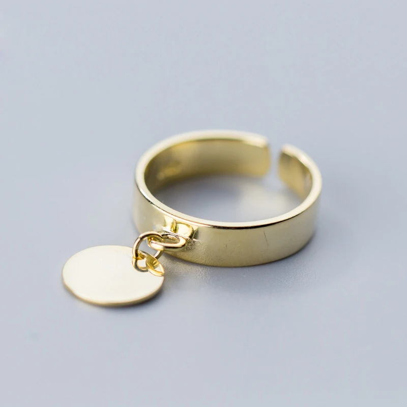 Кольцо для монет, 925, серебряное ювелирное изделие, винтажное, очаровательное, Joyas, Boho, простой, Haut Bague Femme, регулируемое кольцо, панк, золотые кольца для женщин, Anillos