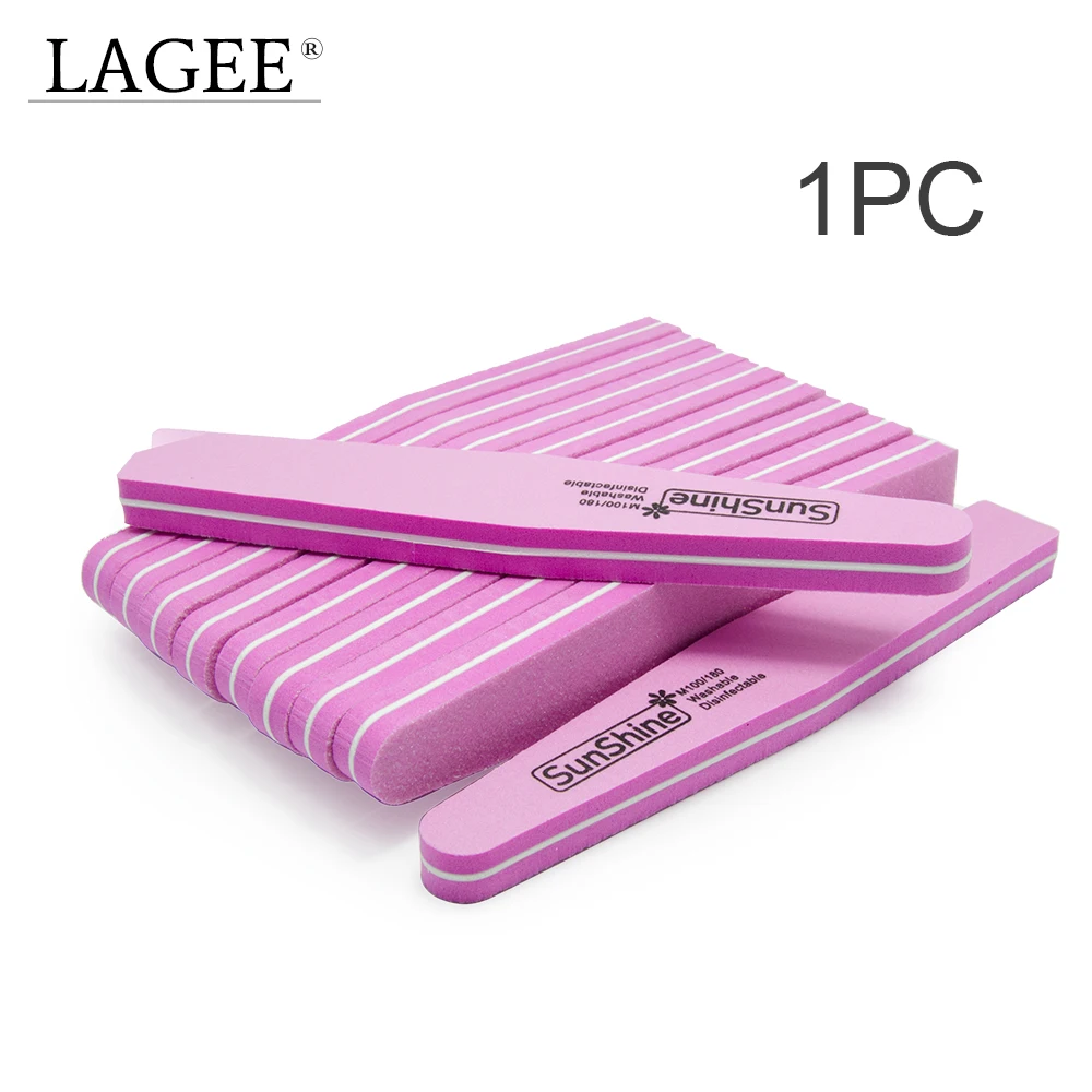 

LAGEE 10 pc Double Sides Nail files buffer Trimmer Buffer lime sponge Nail Art Tools Washable Buffing Sanding File High quality