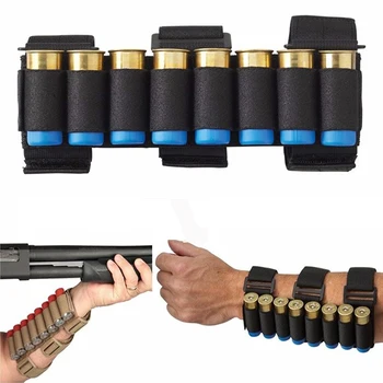 

21x5 cm hunting Shot gun Shell Tactical Conveyor 8 rounds Shooters Sleeve Forearm Mag Bag Pro Shooters Airsoft gun accessories