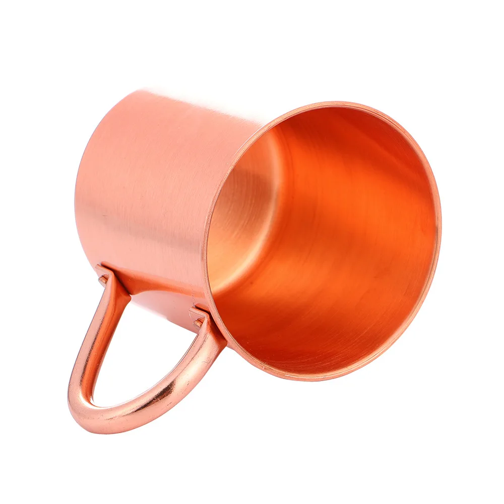 100% Pure Copper Moscow Mule Mug Solid Smooth without Inside Liner for Cocktail Coffee Beer Milk Water