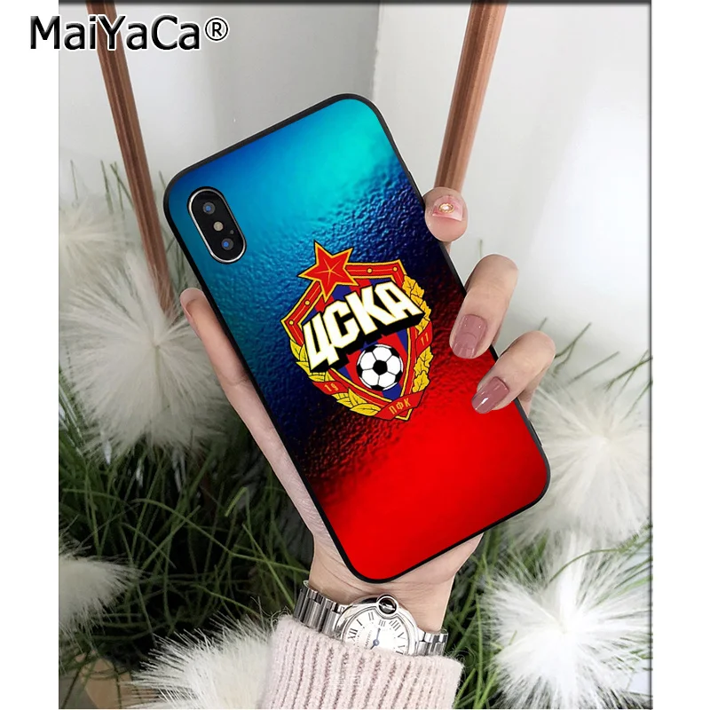 MaiYaCa PFC ЦСКА футбольная команда, высокое качество, чехол для телефона Apple iPhone 8 7 6 6S Plus X XS MAX 5 5S SE XR, мобильные телефоны - Цвет: A8