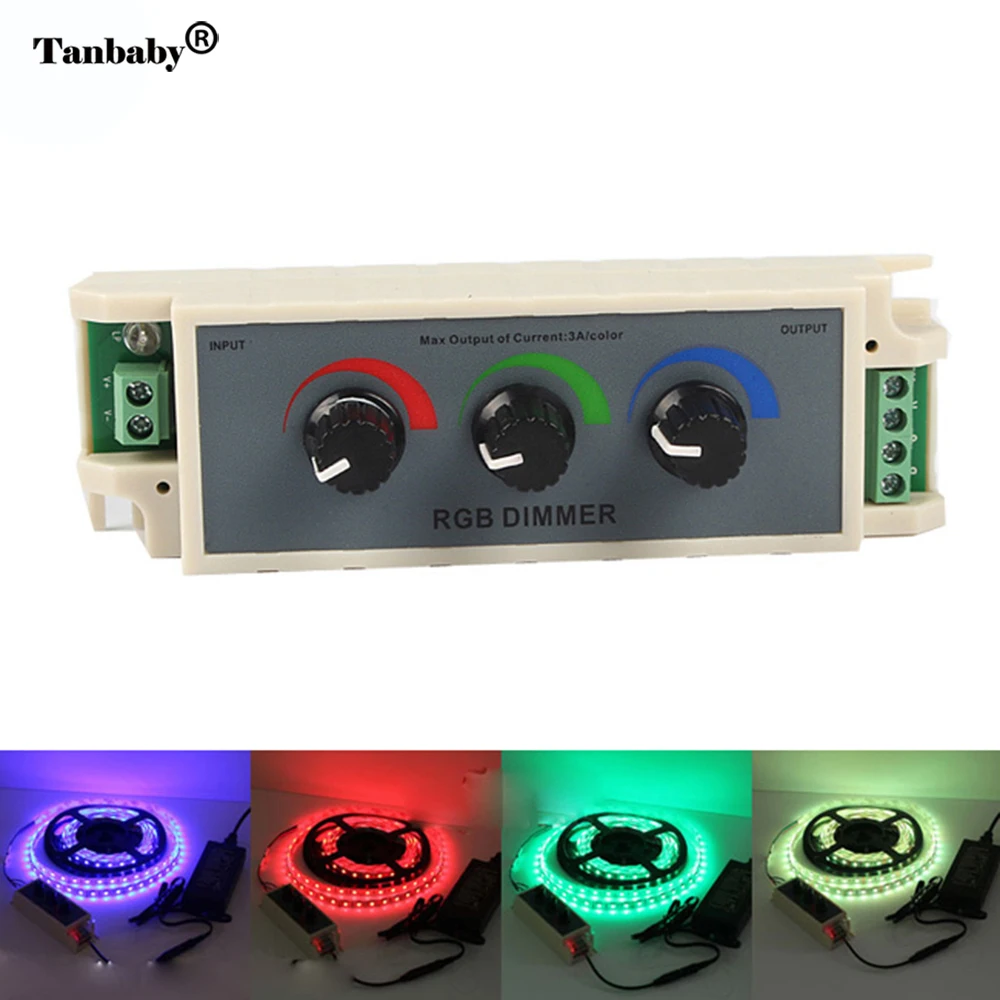 Светодиодный диммер RGB контроллер DC12-24V rgb контроллер 3 канала для светодиодной ленты 3528 5050 лучшее качество