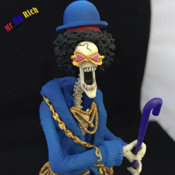 

Anime Figure 21cm One Piece Brook Blue Clothes 20th Anniversary Ver. Pvc Action Figure Collection Model Kids Toy Doll