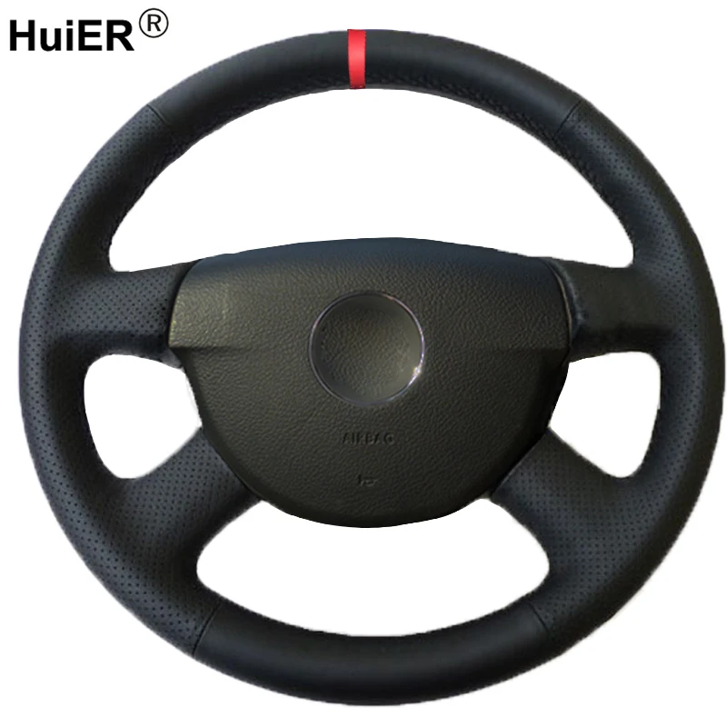 HuiER Hand Sewing Car Steering Wheel Cover For Volkswagen VW Passat B6
