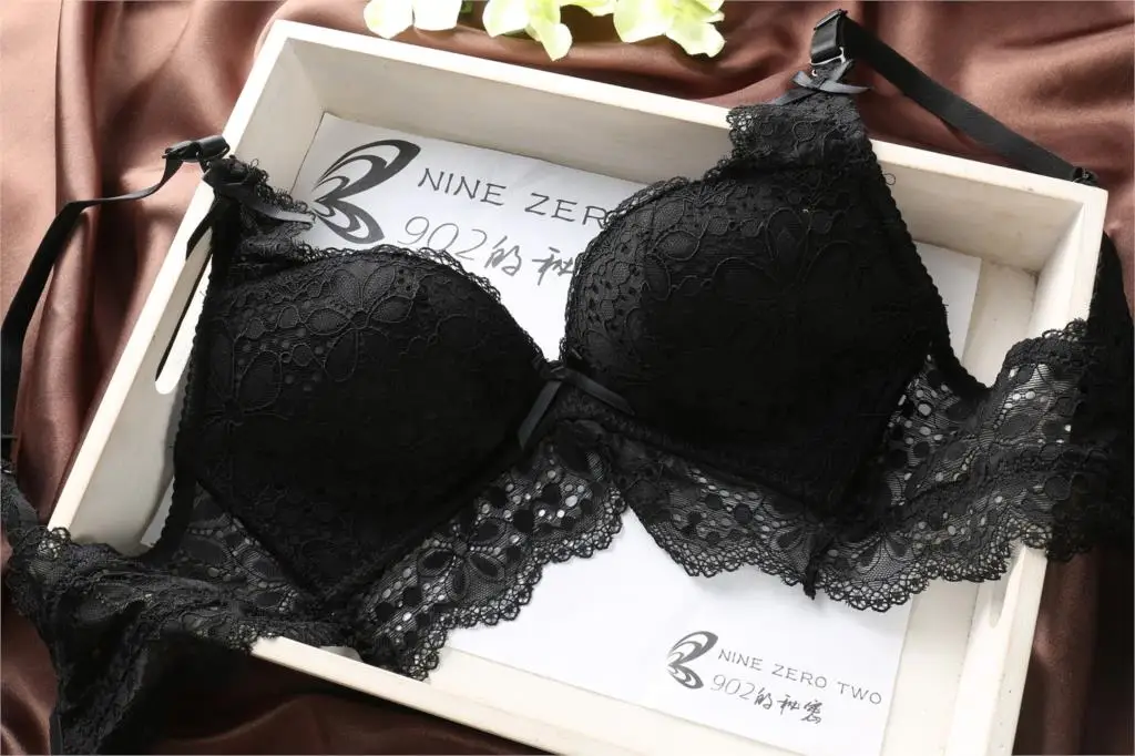 Sexy Lace Bra Adjustable Floral Lace Soft Rims Bra Set Push up Lingerie Women Underwear Sets