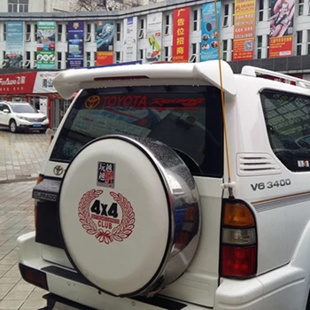 

For Toyota Prado FJ90 3400 Spoiler Car Tail Wing Decoration Led Light Style ABS Plastic Unpainted Primer Rear Trunk Roof Spoiler