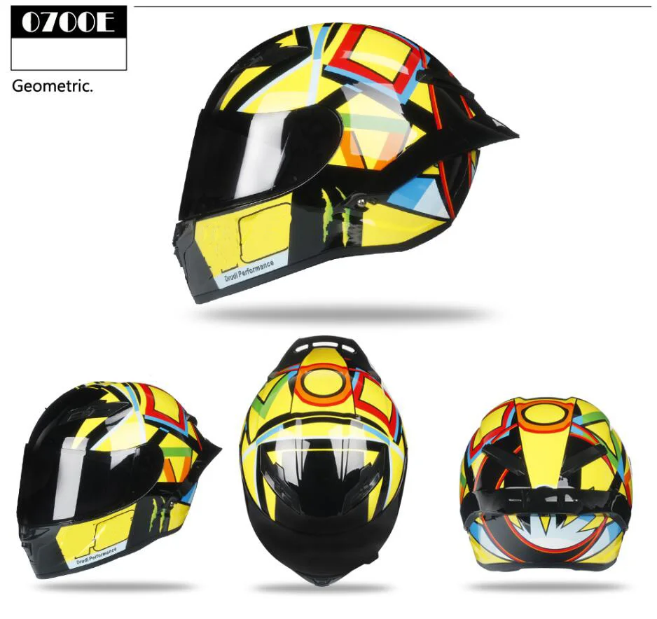 Полнолицевая Каско Capacete гоночный мотоциклетный шлем Kask горные DOT ECE 22 утвержден 2D замок с спойлером моторчик шлем