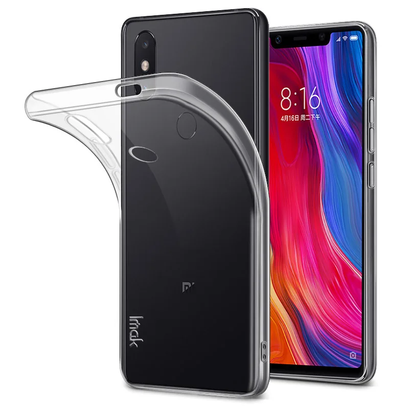 

Xiaomi Mi8 SE Case IMAK Stealth Transparent TPU Soft Back Cover Case For Xiaomi Mi 8 SE With Screen Protector