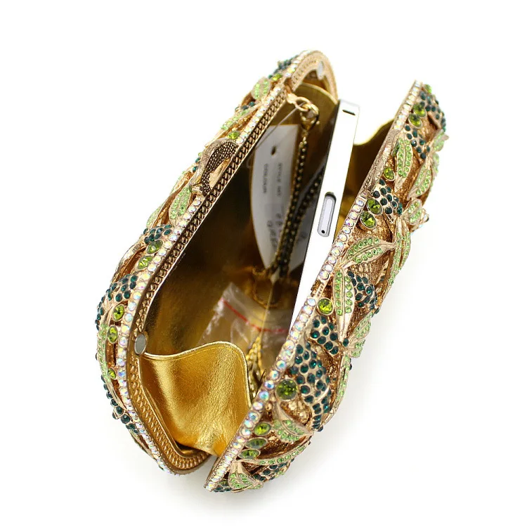 Coloré Strass Embrayage Gold De Sacoche Bourse Luxe Parti Soirée Octogone Du Femmes Sacs À Pochette Cristal Bl030 Main nSgIY4Wq4