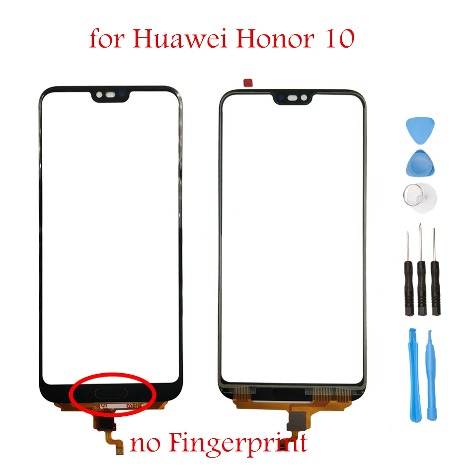 

5.84" for Huawei Honor 10 Touch Screen Glass Panel for Huawei Honor 10 Global Touchscreen Panel Front Outer Repair Spare Parts