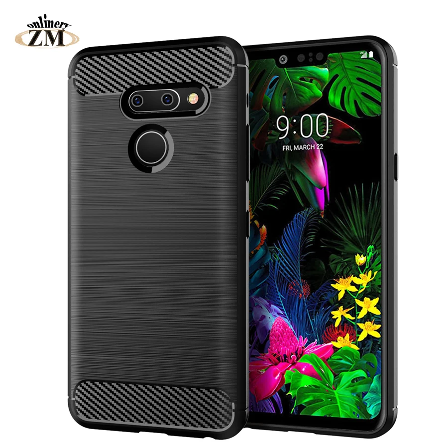 ZMonlinery ультра тонкие Чехлы для LG G6 plus G7 G8 ThinQ Силиконовые чехлы из углеродного