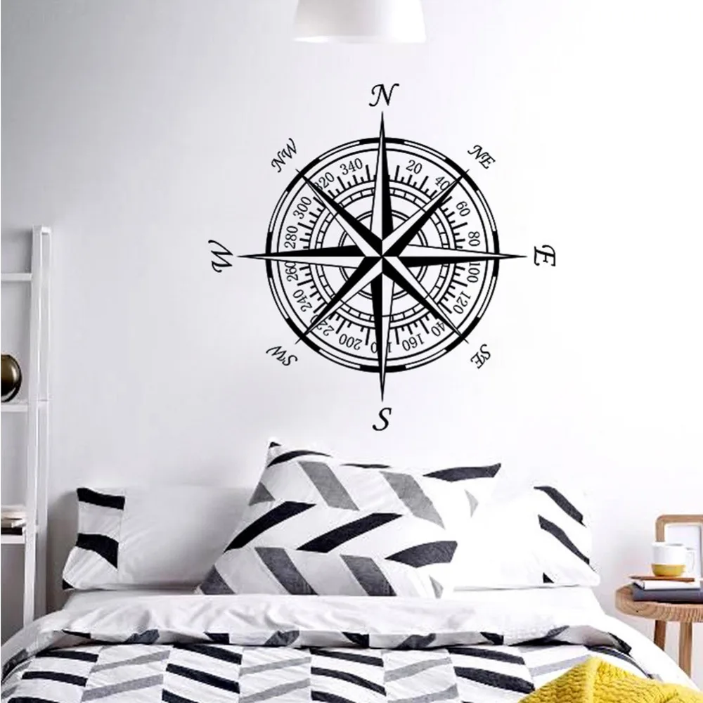 Compass Nautical Compass Rose Wall Art Stickers Decals Home DIY